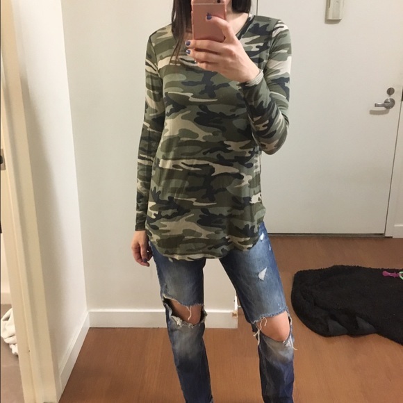 Camouflage Long Sleeve Top - Picture 3 of 4